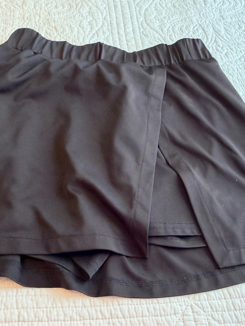 Black Performance Skort with Built-In shorts.  Perfect for golf and everyday wea